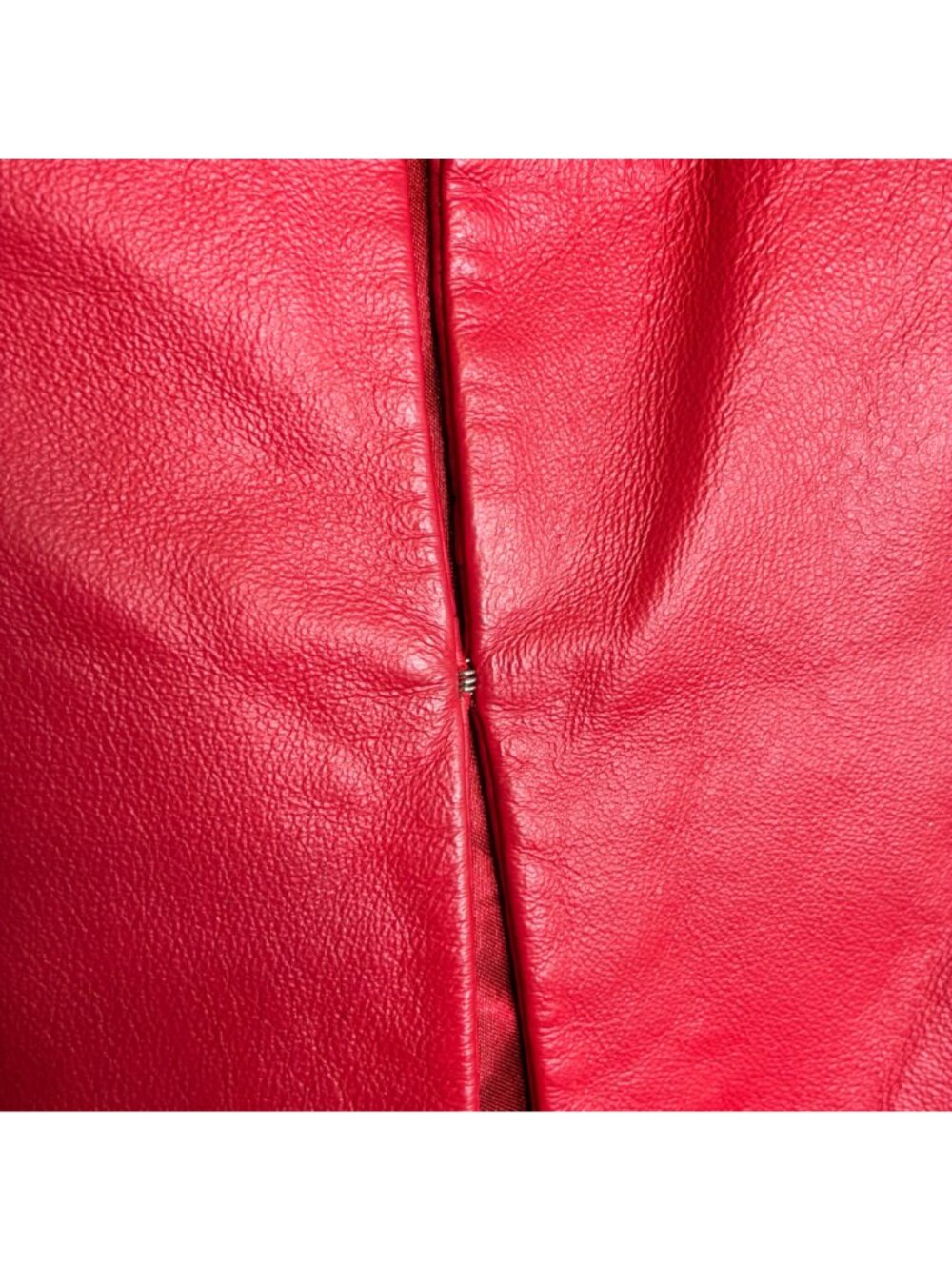 Pamela McCoy Red Genuine Leather Jacket With White Embroidered Details Size 1X - Picture 6 of 13